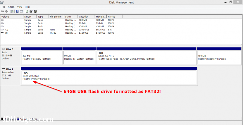 format large flash drive to fat32